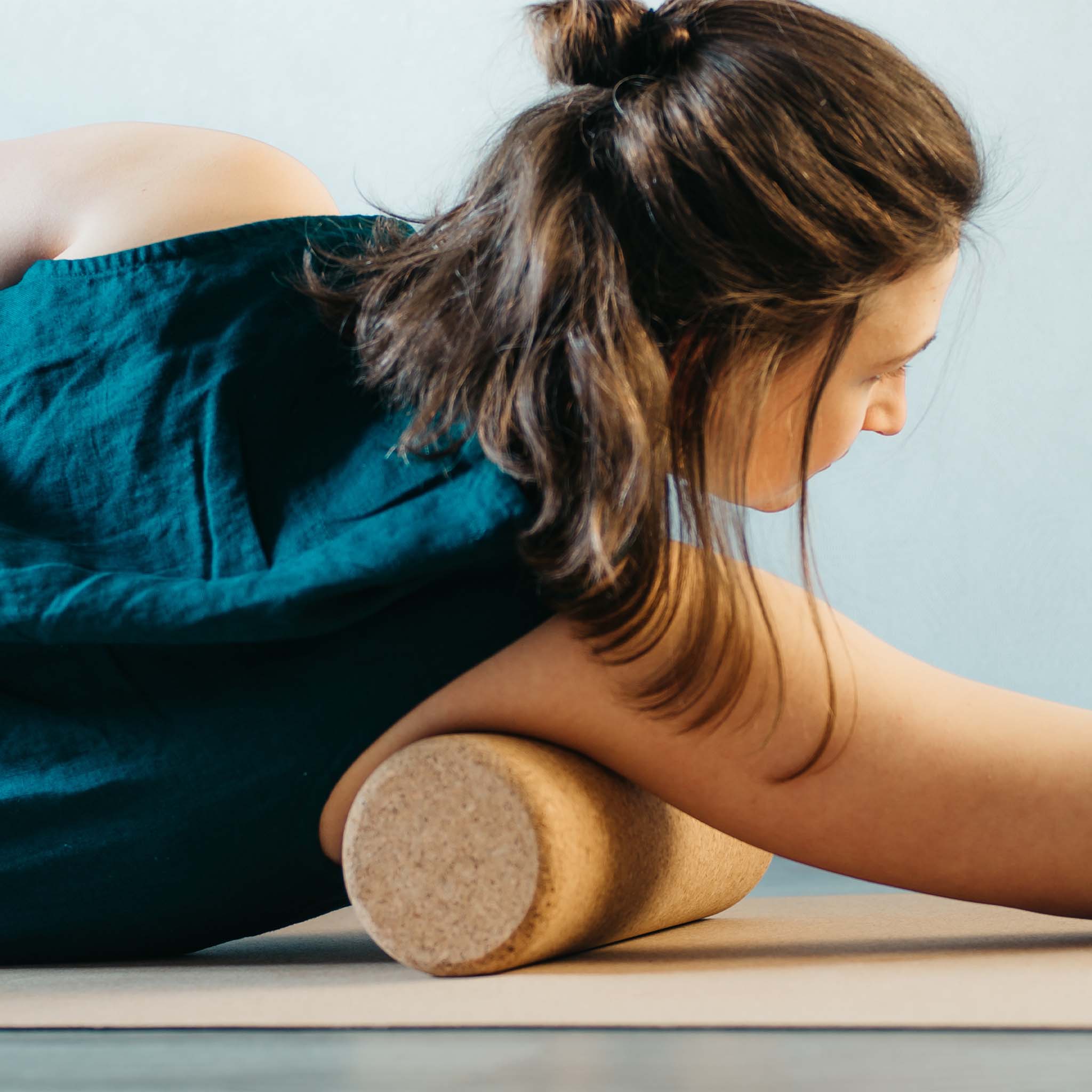 Rouleau de massage en liège naturel