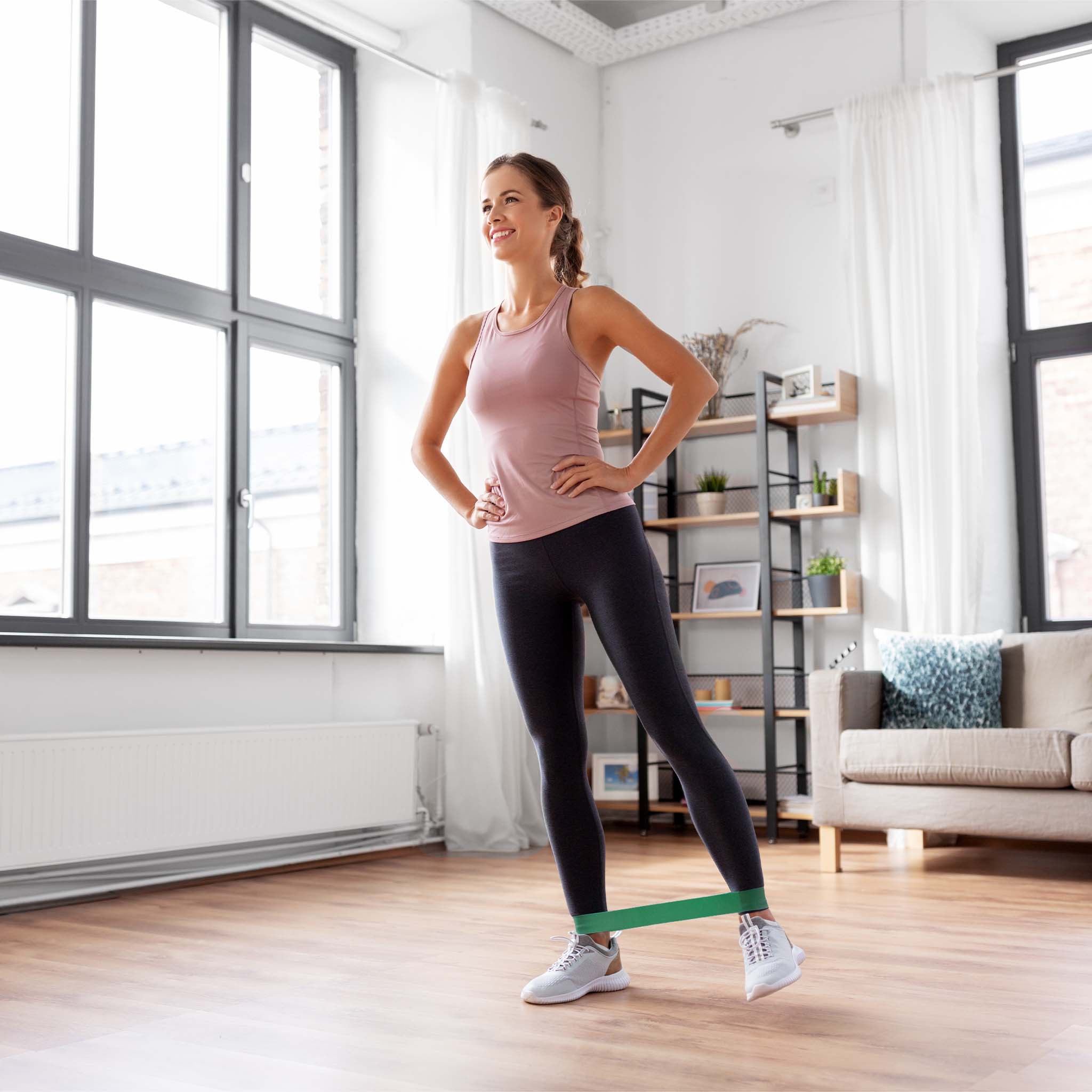 Bandes de fitness bouclées en tissu