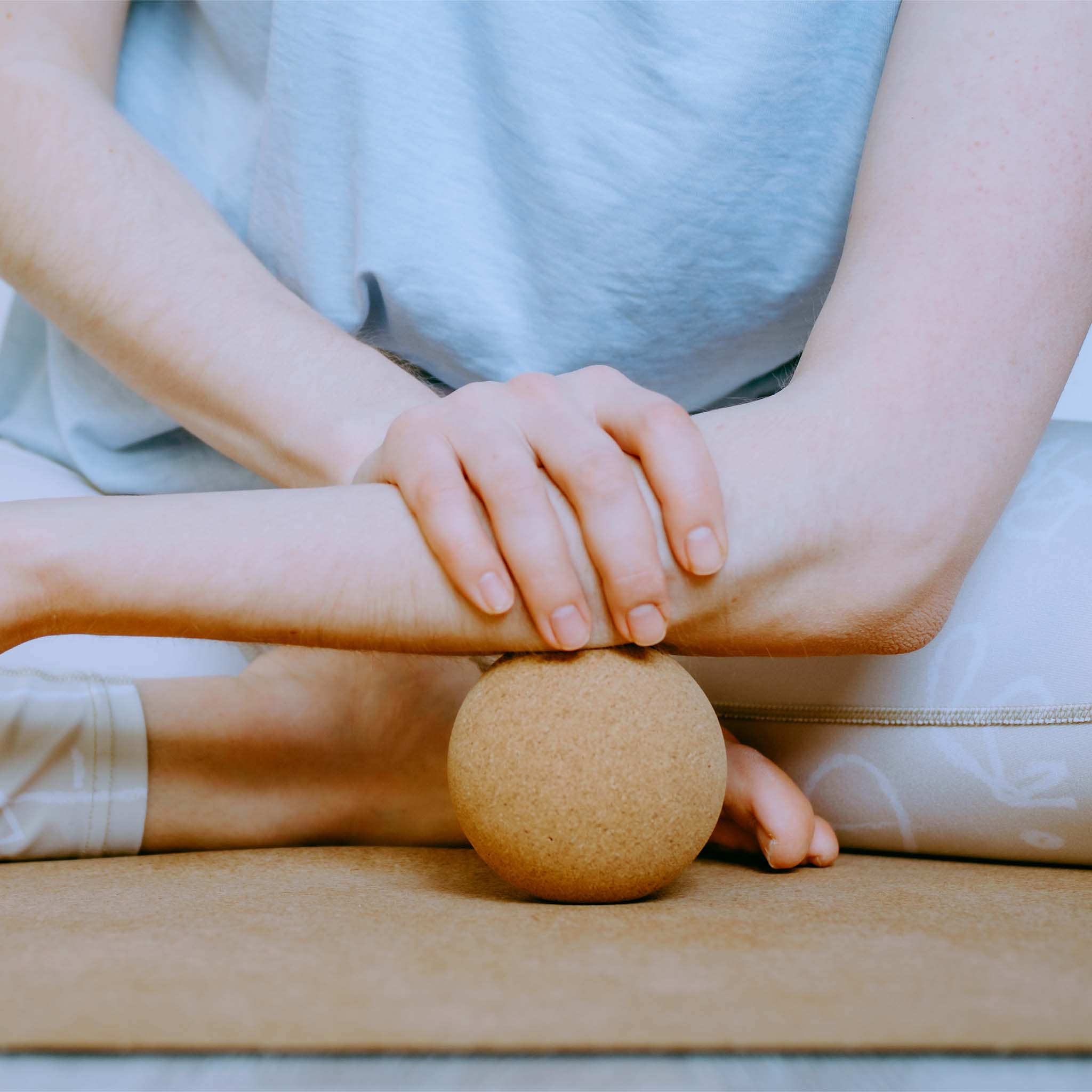 Set de balles de massage fascial en liège naturel
