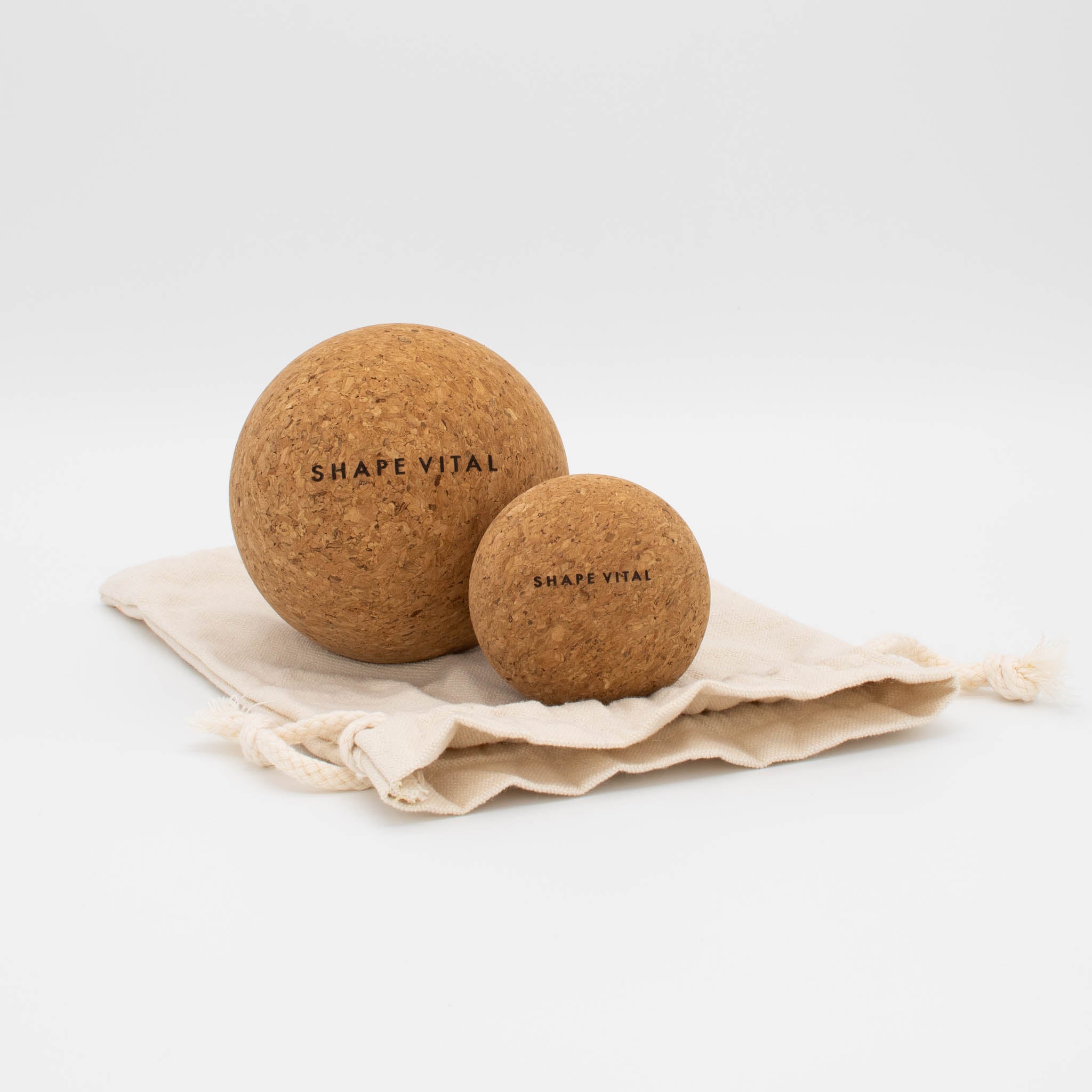 Set de balles de massage fascial en liège naturel
